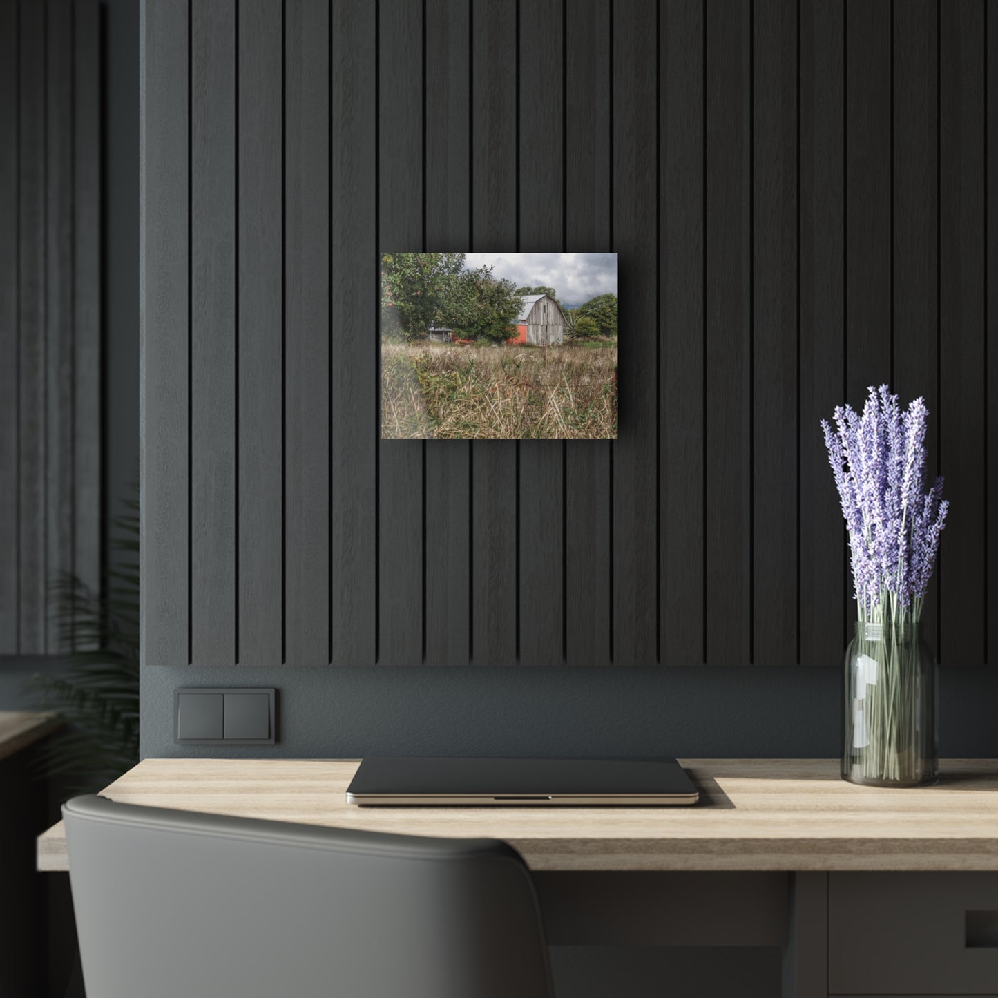 U R There Photography East Frances Road Hidden Grey I Rustic Farmhouse Acrylic Wall Print