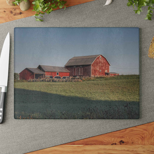 Rustic Farmhouse Cutting Board Featuring Across the Field in Millington