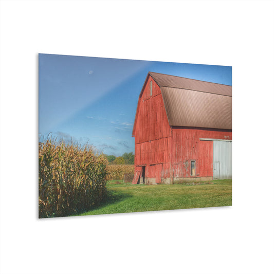U R There Photography Fargo Road Red I Rustic Farmhouse Acrylic Wall Print