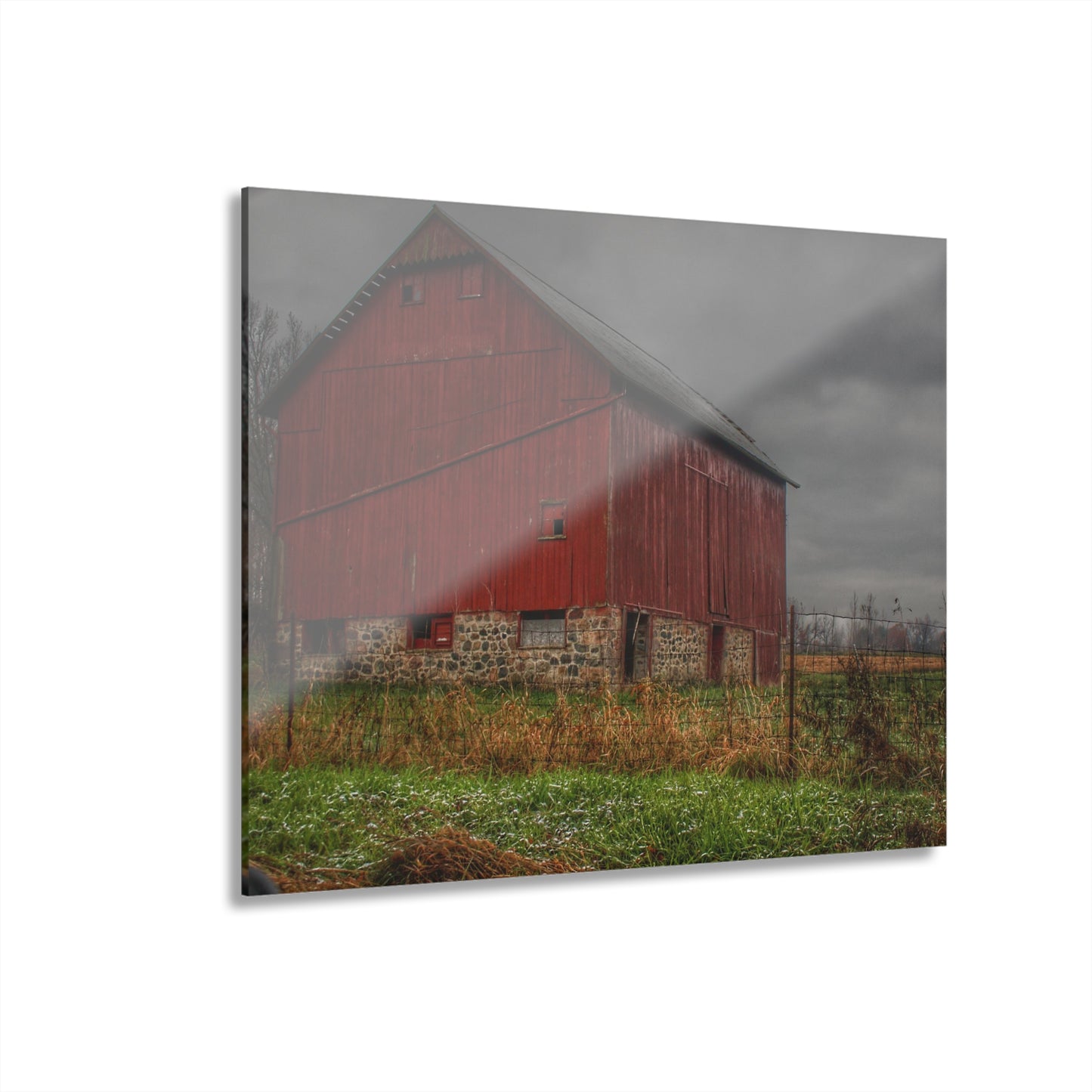U R There Photography Bowers Road Red III Rustic Farmhouse Acrylic Wall Print