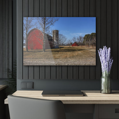 U R There Photography Romeo Plank Road Reds I Rustic Farmhouse Acrylic Wall Print
