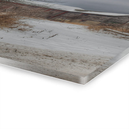 U R There Photography Midwinter Red Rustic Farmhouse Acrylic Wall Print