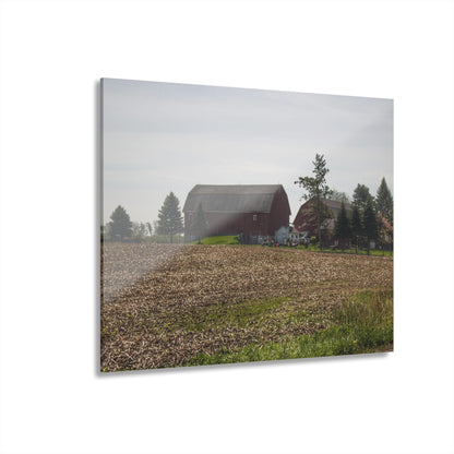 U R There Photography Bishop Road Reds IV Rustic Farmhouse Acrylic Wall Print