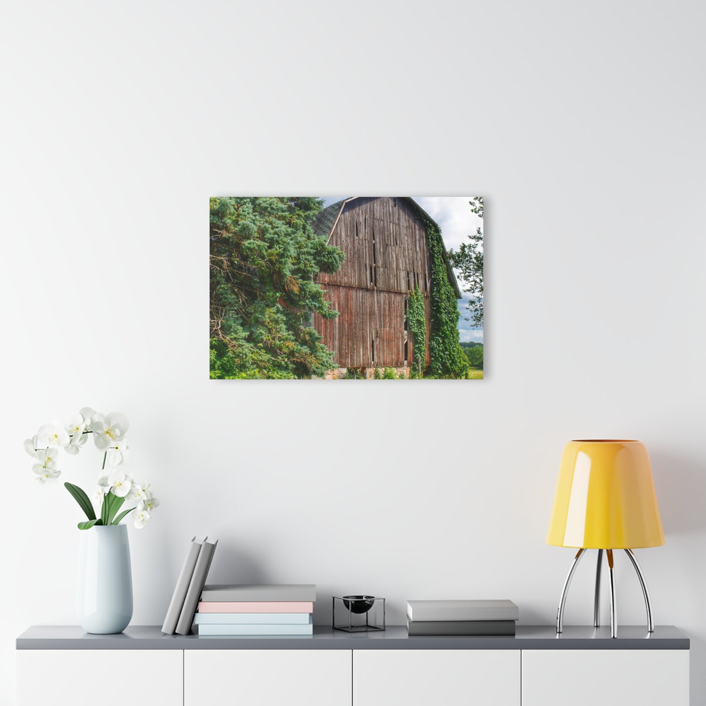 Barn Boutique Modern Farmhouse Acrylic Wall Print| North Branch Ivy Grey II