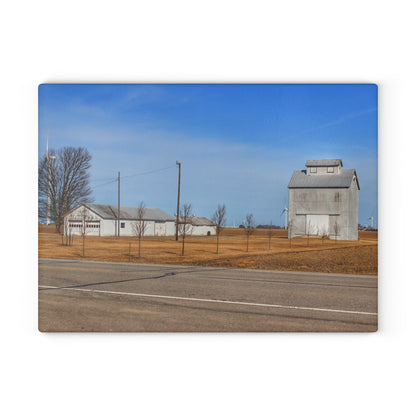 U R There Photography Sebewaing Road Whites Rustic Farmhouse Tempered-Glass Cutting Board