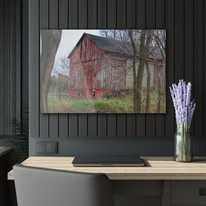 U R There Photography Lake George Red I Rustic Farmhouse Acrylic Wall Print