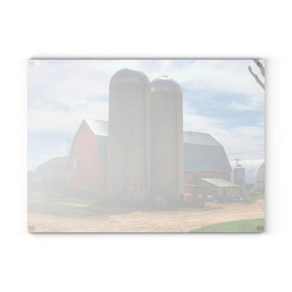 U R There Photography South Washburn Red Rustic Farmhouse Tempered-Glass Cutting Board