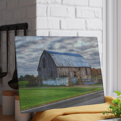 Barn Boutique Rustic Tempered-Glass Cutting Board| Marlette Road Hay Barn