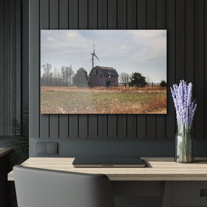 U R There Photography French Road Little Red Rustic Farmhouse Acrylic Wall Print