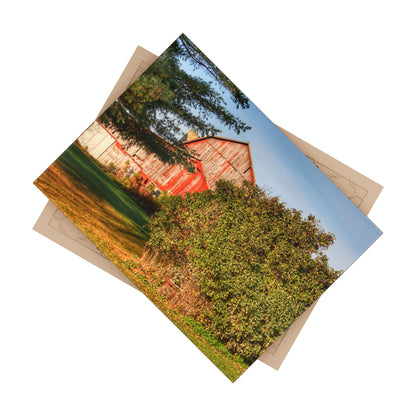 U R There Photography Cade Road Red II Rustic Farmhouse Decorative Ceramic Tile