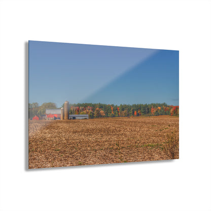 U R There Photography Rowe Road Farm Across the Field Rustic Farmhouse Acrylic Wall Print