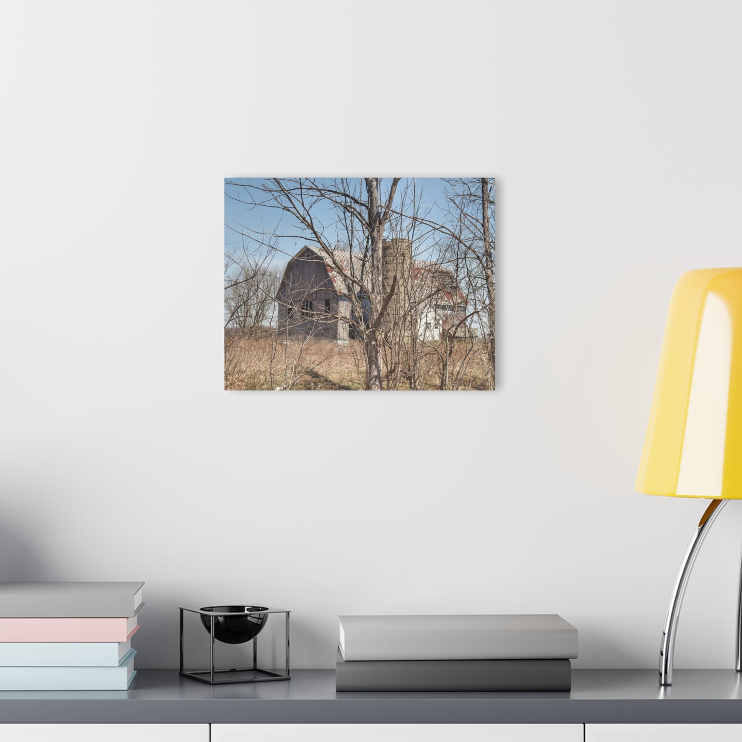 U R There Photography Hill Road Hidden Grey III Rustic Farmhouse Acrylic Wall Print
