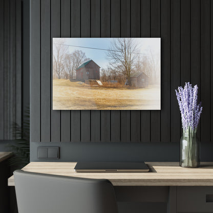 U R There Photography Klam Road Hillside Greys Rustic Farmhouse Acrylic Wall Print