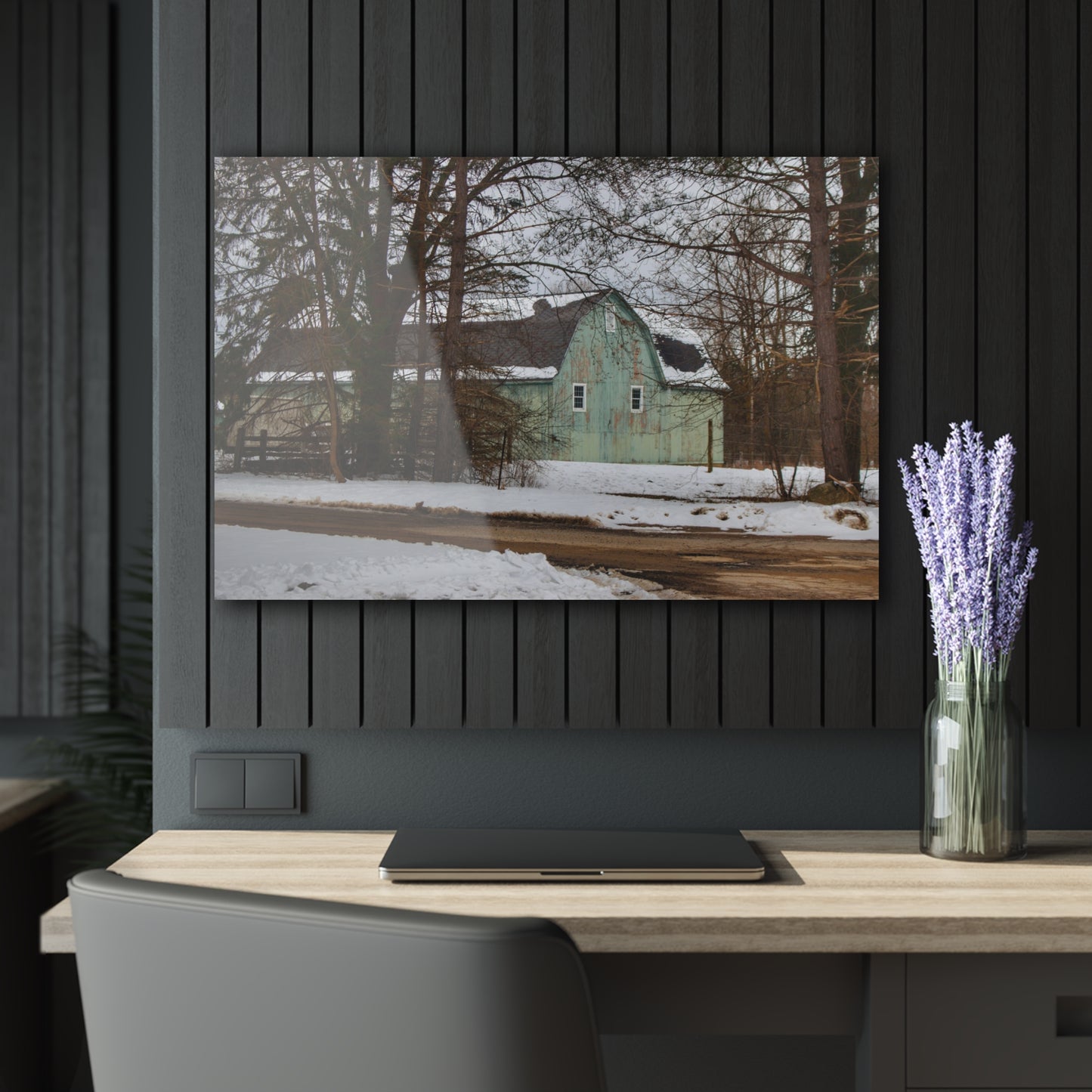 U R There Photography Hunters Creek Meadow Green Rustic Farmhouse Acrylic Wall Print