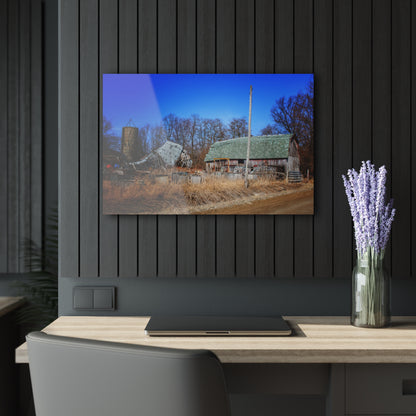 Romeo Plank Road Forgotten Greys II Rustic Farmhouse Acrylic Wall Print 30″ x 20″ (Horizontal) 0.25''