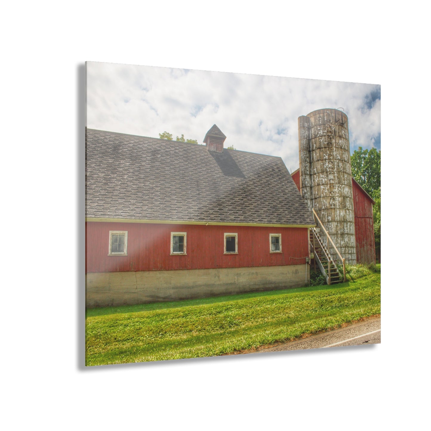 U R There Photography Metamora Red Silo Rustic Farmhouse Acrylic Wall Print