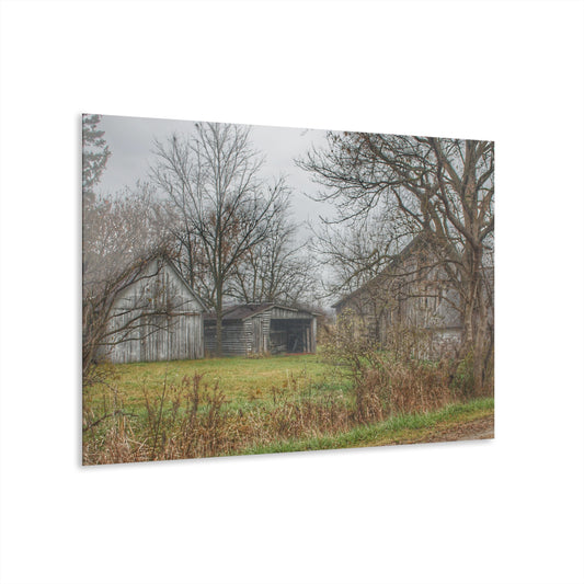 U R There Photography Bowers Road Greys IV Rustic Farmhouse Acrylic Wall Print