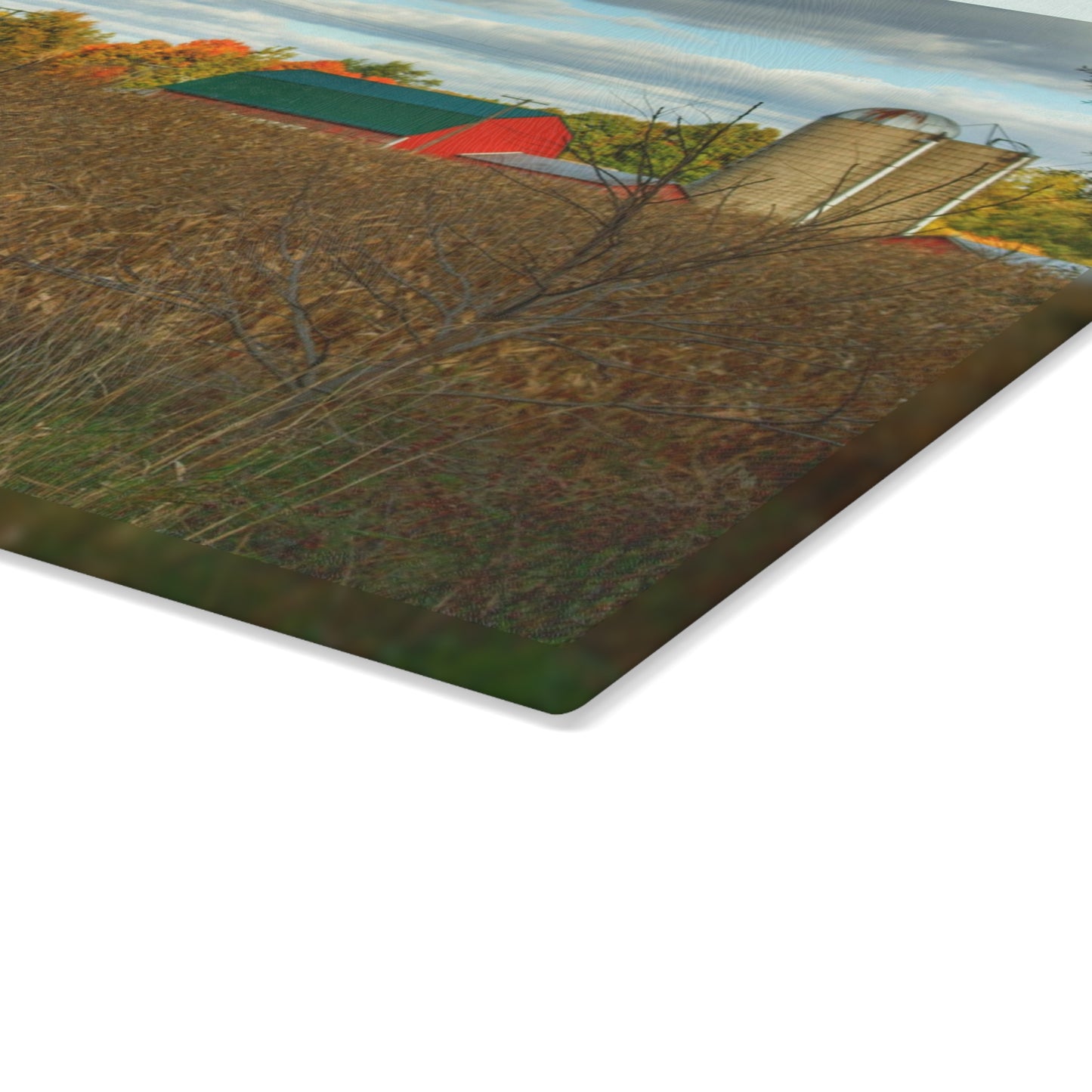 U R There Photography Beyond the Harvest Corn II Rustic Farmhouse Tempered-Glass Cutting Board