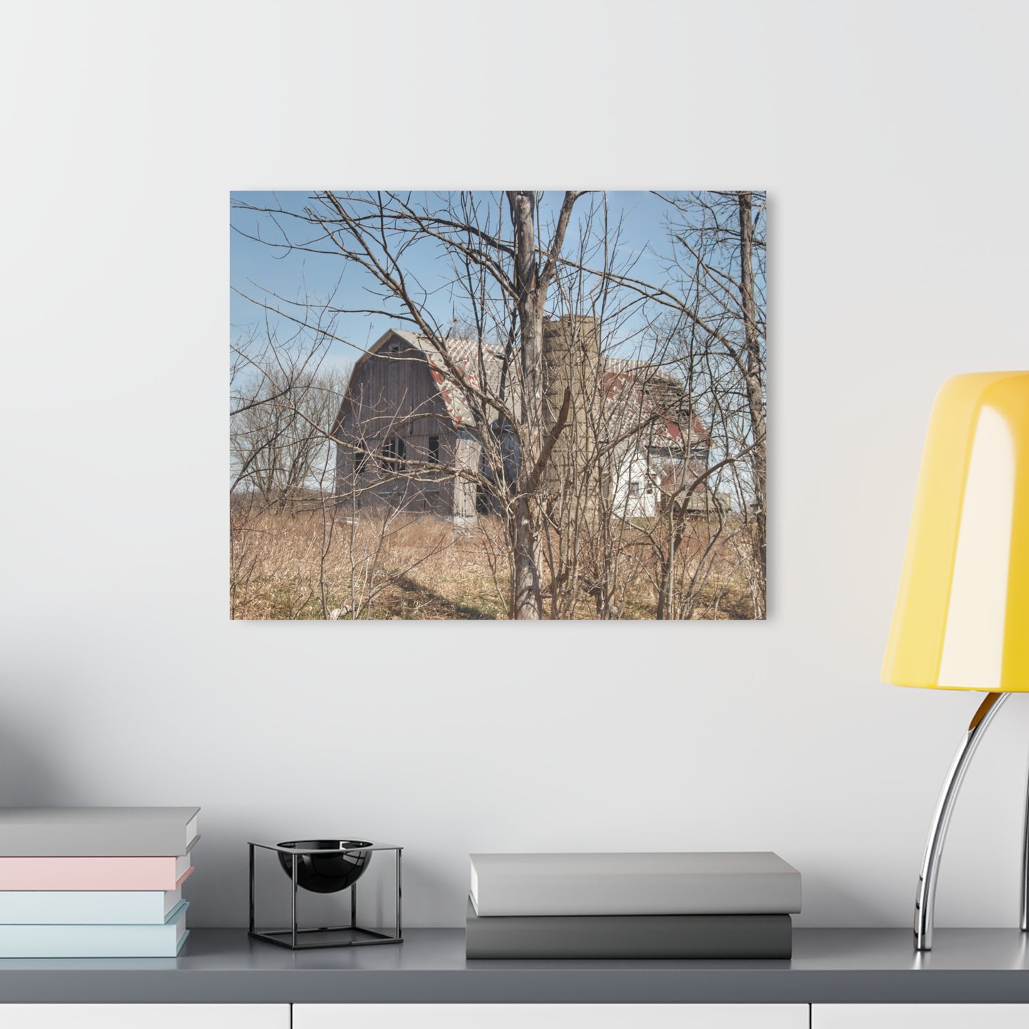 U R There Photography Hill Road Hidden Grey III Rustic Farmhouse Acrylic Wall Print