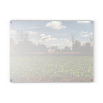 U R There Photography Wadsworth Road Grey Rustic Farmhouse Tempered-Glass Cutting Board