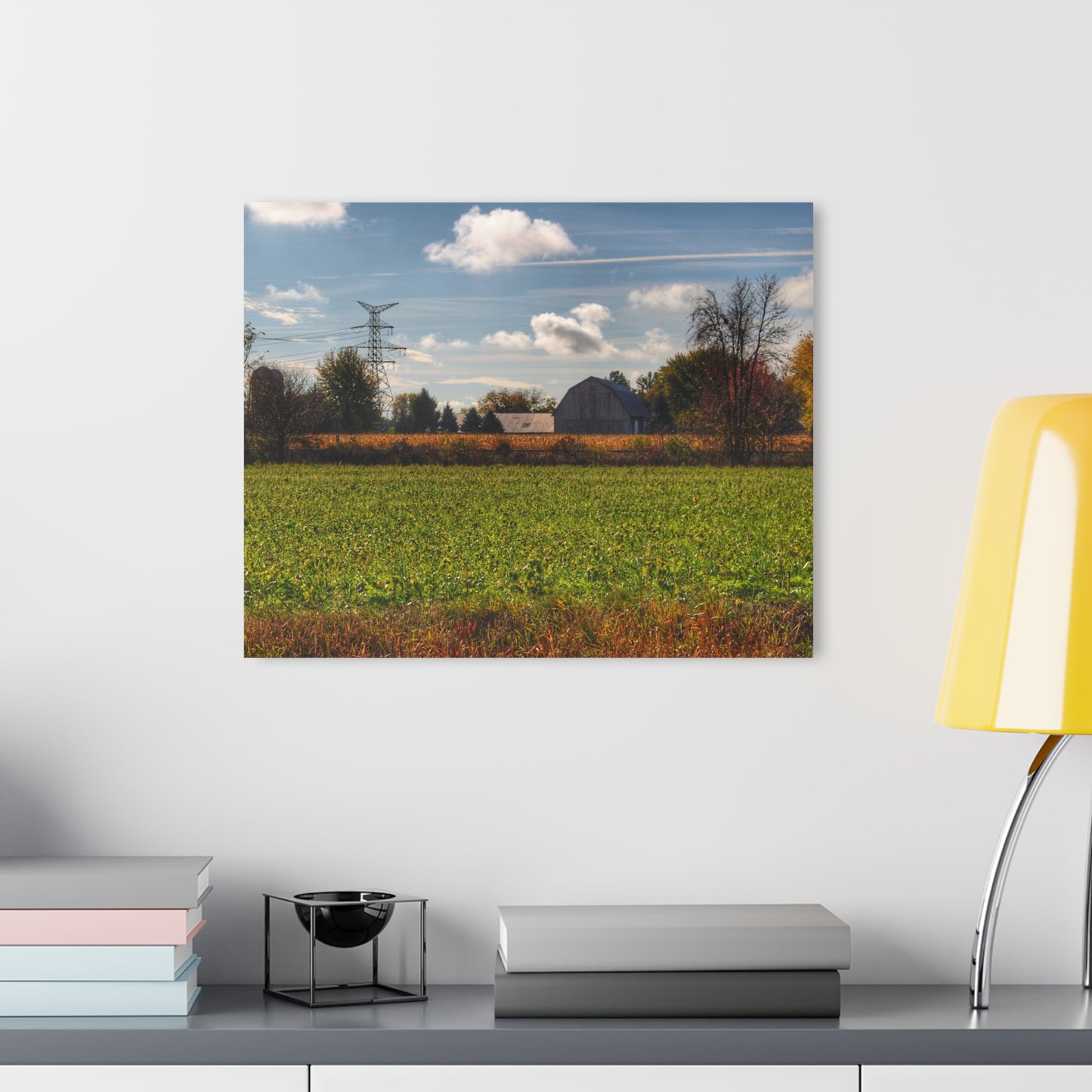 U R There Photography Wadsworth Road Grey Rustic Farmhouse Acrylic Wall Print