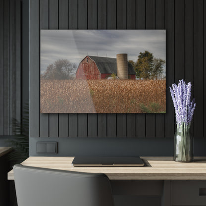 U R There Photography Shepard Road Red Rustic Farmhouse Acrylic Wall Print