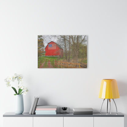 U R There Photography Patriot Red Rustic Farmhouse Acrylic Wall Print