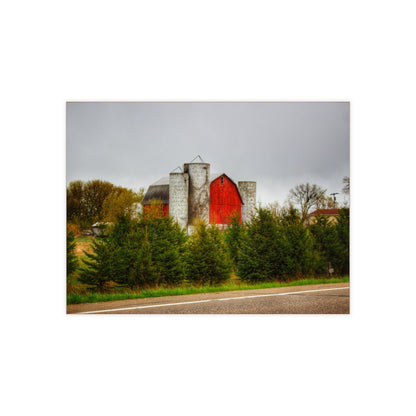 U R There Photography Castle Corner Red II Rustic Farmhouse Decorative Ceramic Tile