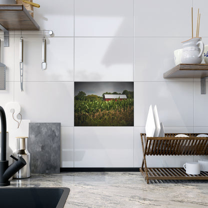 U R There Photography July Corn Rustic Farmhouse Decorative Ceramic Tile