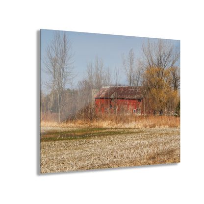 U R There Photography Hidden Scotch Settlement Red Rustic Farmhouse Acrylic Wall Print