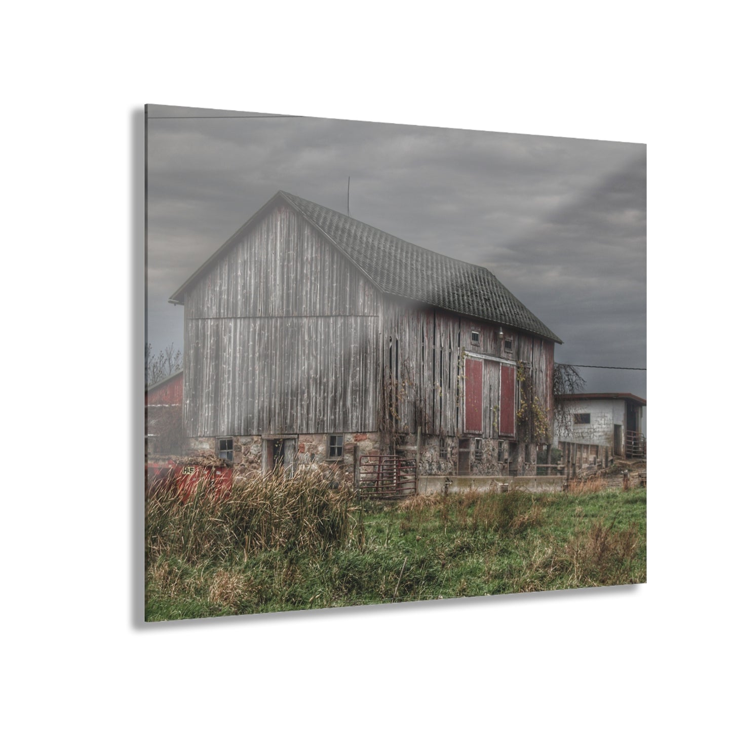 U R There Photography Swaffer Road Grey Rustic Farmhouse Acrylic Wall Print