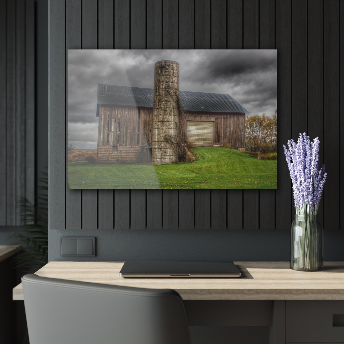 U R There Photography Gilford Grey I Rustic Farmhouse Acrylic Wall Print