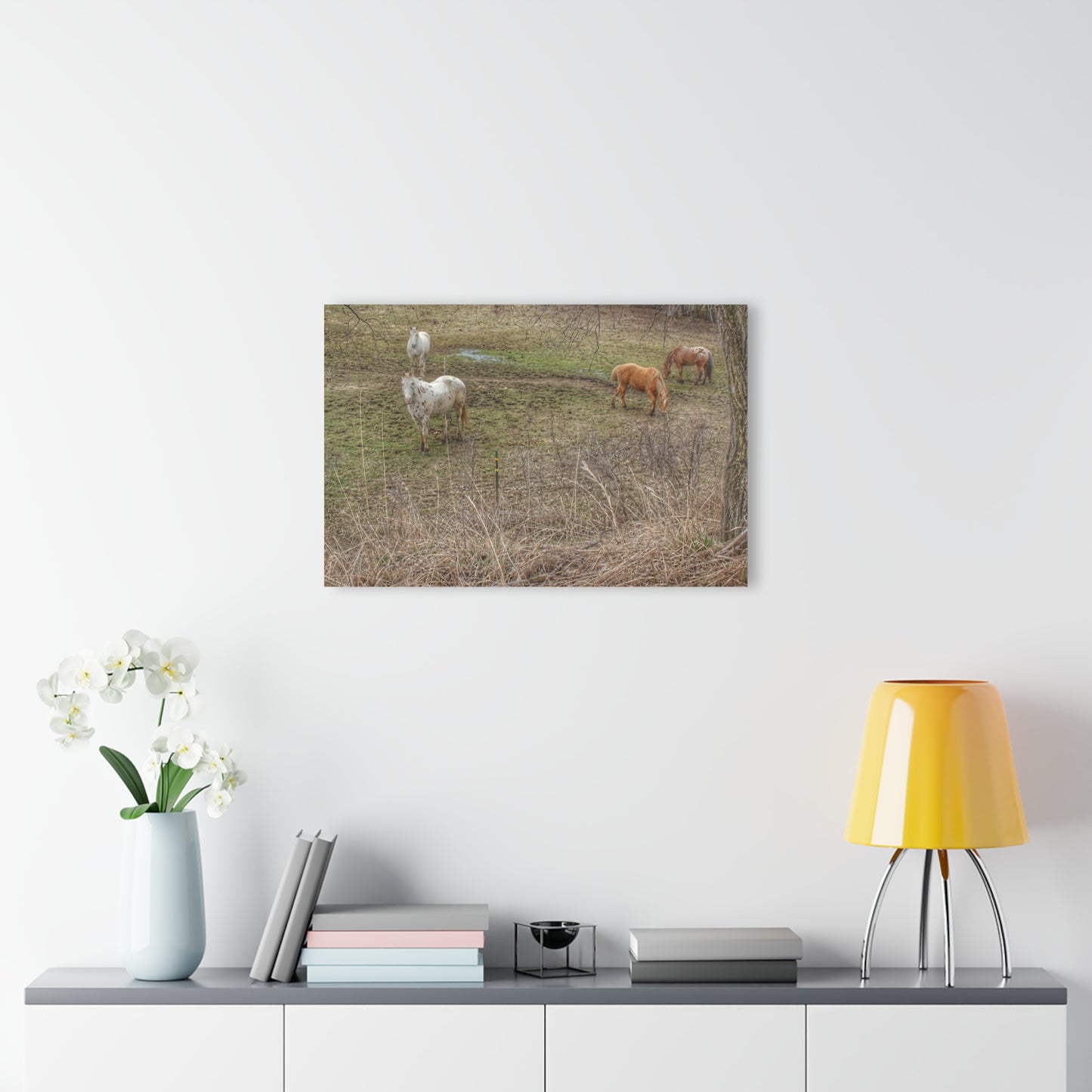 Barn Boutique Modern Farmhouse Acrylic Wall Print| Horses of Barnes Road II