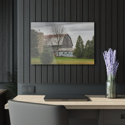 U R There Photography Eddy Road Grey I Rustic Farmhouse Acrylic Wall Print 14 "x 11"