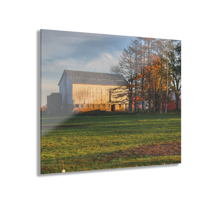 U R There Photography Peck Road White Rustic Farmhouse Acrylic Wall Print
