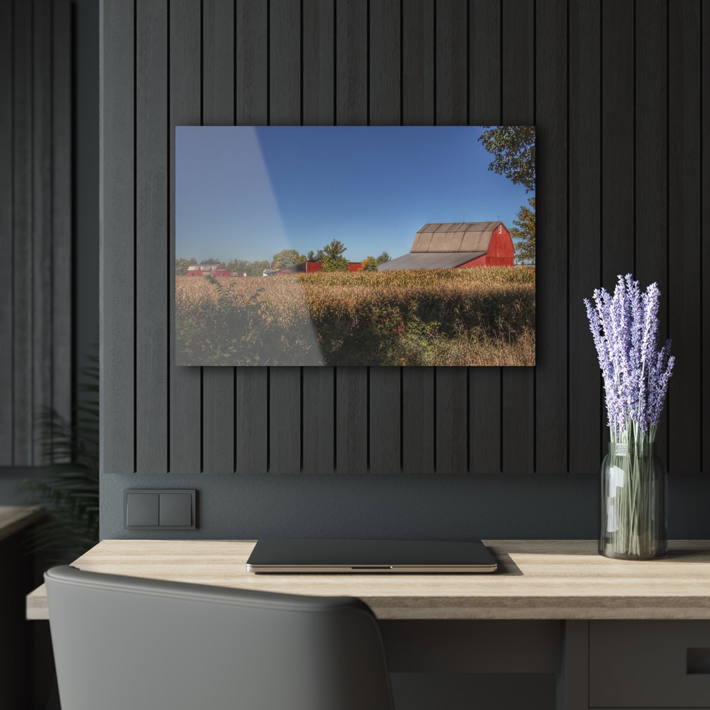U R There Photography Red Saltbox Barn Rustic Farmhouse Acrylic Wall Print