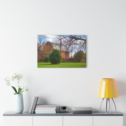 U R There Photography Millis Road Hidden Red Rustic Farmhouse Acrylic Wall Print