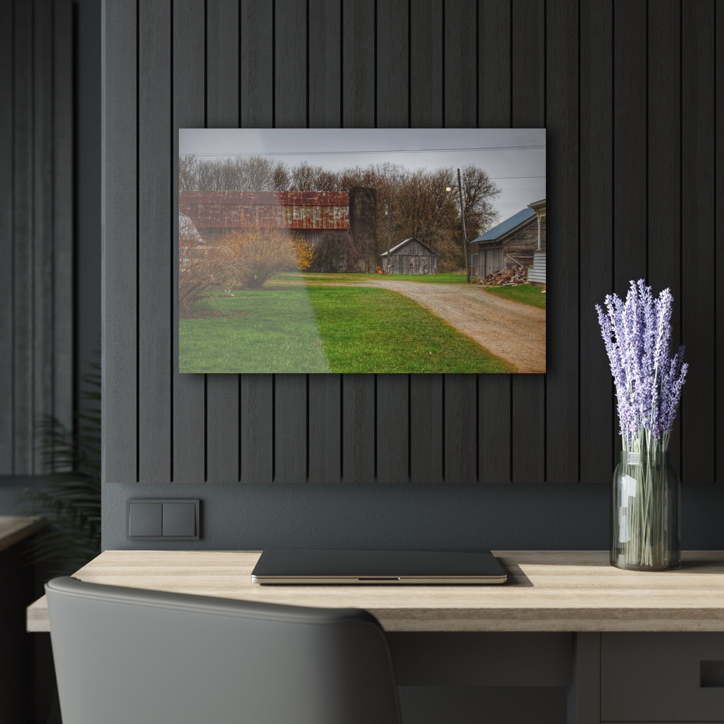 U R There Photography South Summers Road Rusted and Little Grey Rustic Farmhouse Acrylic Wall Print