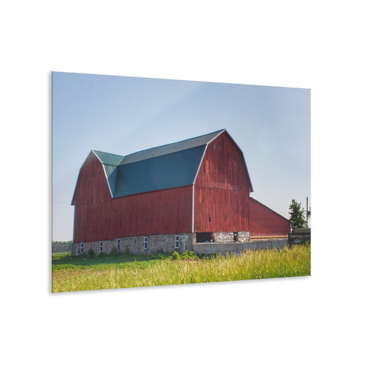 U R There Photography Burnside Red Rustic Farmhouse Acrylic Wall Print