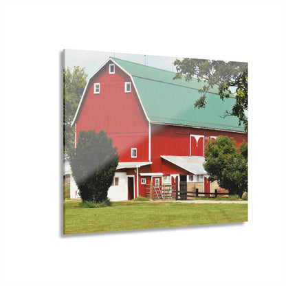 U R There Photography Stewart Road Red II Rustic Farmhouse Acrylic Wall Print