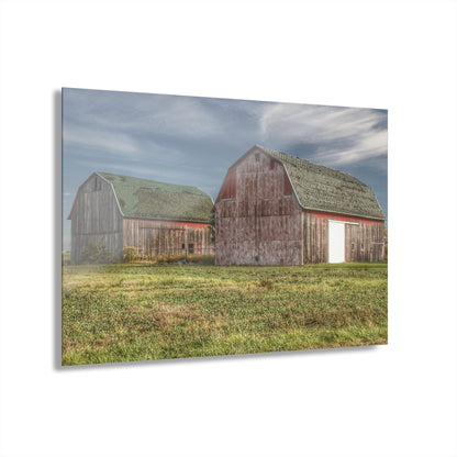 U R There Photography Vassar Twin Reds Rustic Farmhouse Acrylic Wall Print