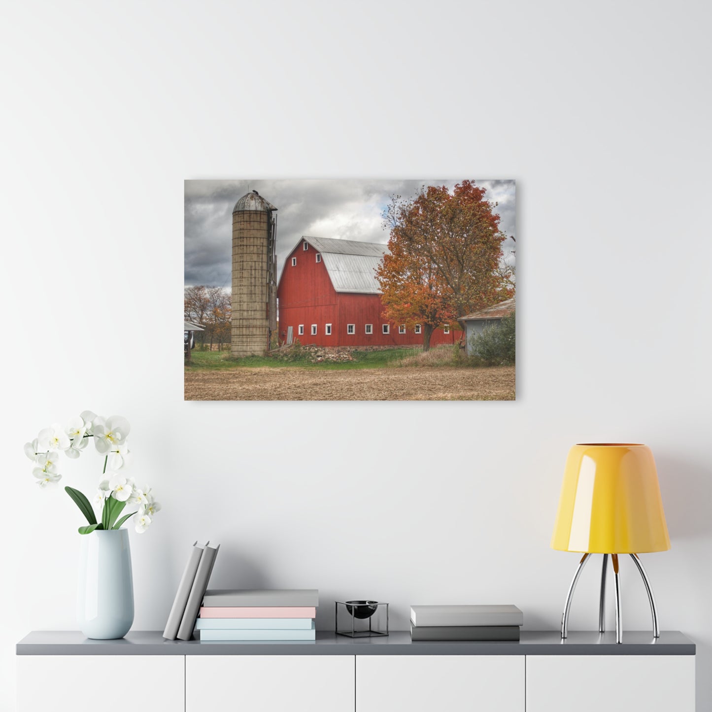 U R There Photography Brigham Road Red Rustic Farmhouse Acrylic Wall Print