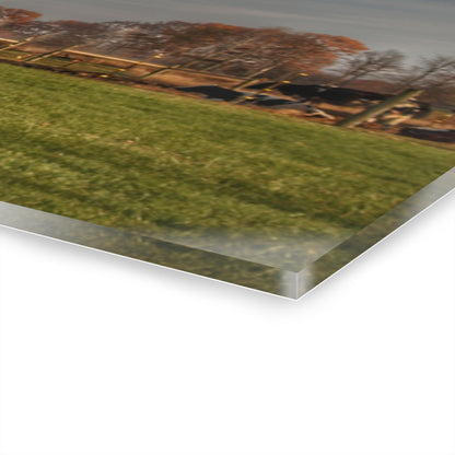 U R There Photography Marathon Road Red Cow Barn Rustic Farmhouse Acrylic Wall Print