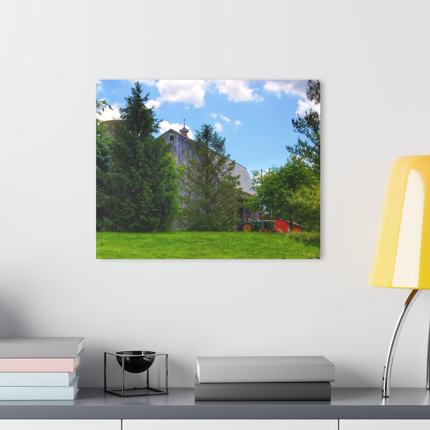 U R There Photography Bordman Road Hidden Grey Rustic Farmhouse Acrylic Wall Print