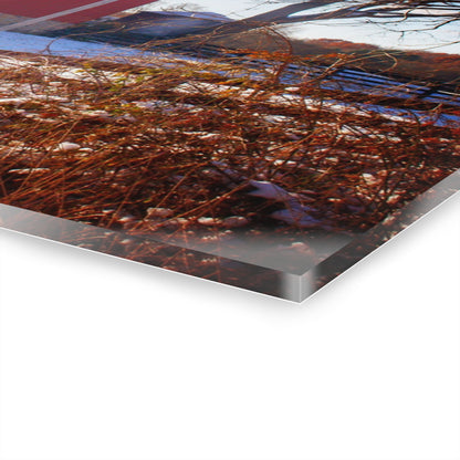 U R There Photography Groveland Red Rustic Farmhouse Acrylic Wall Print