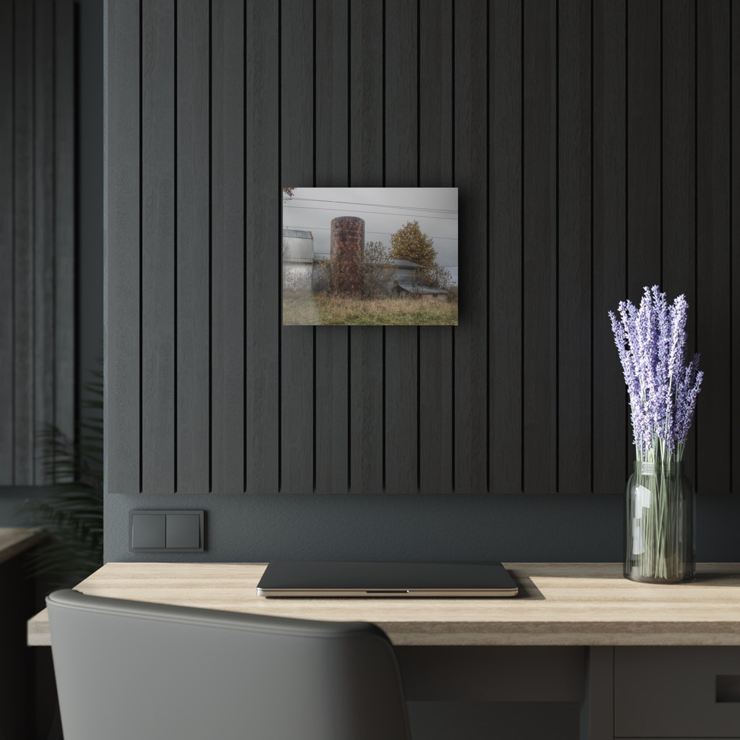 U R There Photography Bordman Road Grey Rustic Farmhouse Acrylic Wall Print