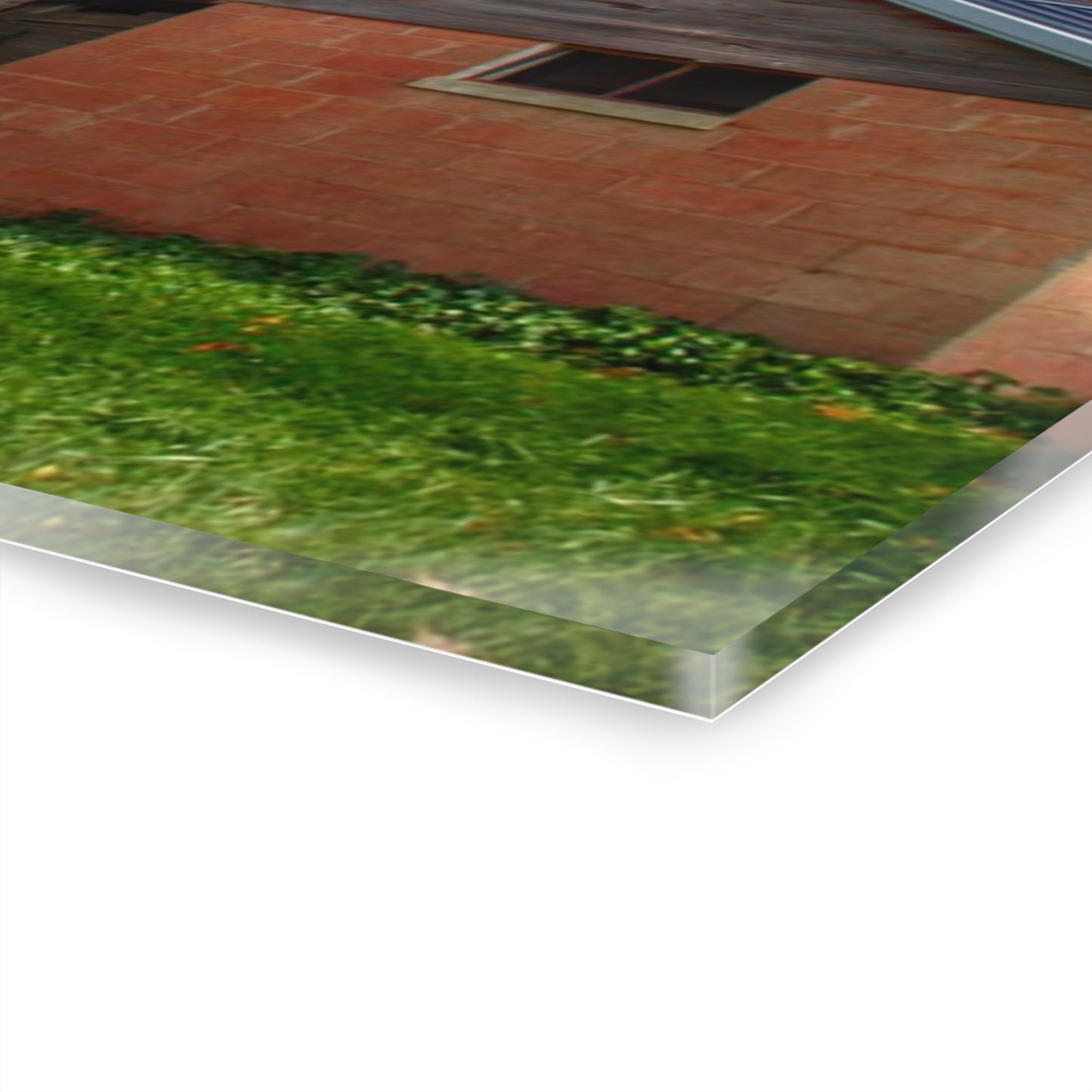 U R There Photography East Leonard Road Red Rustic Farmhouse Acrylic Wall Print