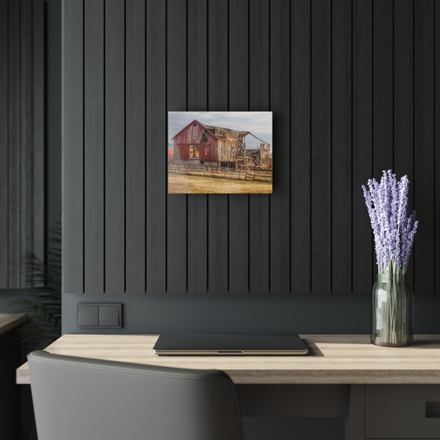 U R There Photography Irish Road Old Red Rustic Farmhouse Acrylic Wall Print