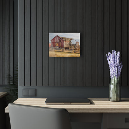 U R There Photography Irish Road Old Red Rustic Farmhouse Acrylic Wall Print