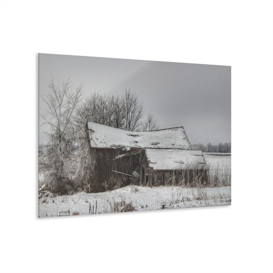 U R There Photography Grey Shacks of Mayville Rustic Farmhouse Acrylic Wall Print